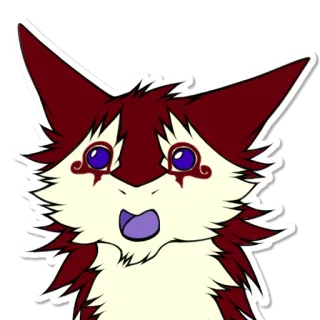 😯 мультфильм, лиса, млекопитающее, собака, ухо, голова, мех telegram sticker
