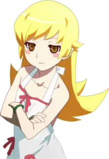 😒 Shinobu Oshino Monogatari 애니메이션, 만화, 시노부, 오시노, 모노가타리, 캐릭터 telegram sticker