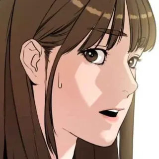 🌸 Cartoon, Portret, Vrouw, Illustratie telegram sticker