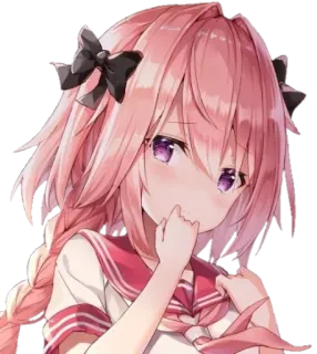 ☺️ Astolfo Fate Anime, Personagem, Cabelo rosa, Fofo, Fate, Astolfo telegram sticker