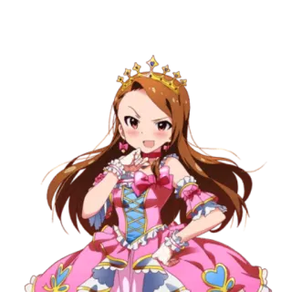 🤔 Anime, Putri, Lucu, Mahkota, Gaun, Manga telegram sticker