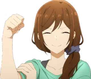 💪 Anime, Garota, Sorriso, Fofa, Feliz, Horimiya telegram sticker