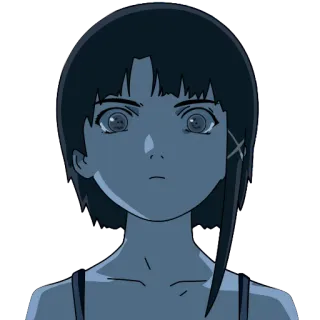 👿 Lain Iwakura Serial Experiments Lain Anime, Cyberpunk, Fille, Lain, Serial Experiments Lain whatsapp sticker