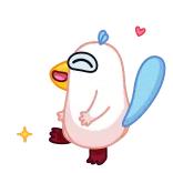 ☺️ 새, 만화, 귀여운, 행복한, 동물, 스티커 whatsapp sticker