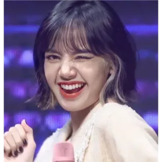 🖤 Lisa kpop, lisa, blackpink, idol, singer, wink, cute whatsapp sticker