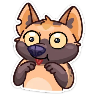🤩 dog, puppy, cartoon, animal, sticker, cute whatsapp sticker