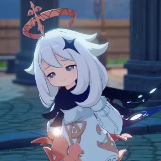💫 Paimon Genshin Impact paimon, genshin impact, anime, spiel, niedlich, kawaii whatsapp sticker