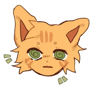 😳 кот, животное, стикер, мультфильм, питомец telegram sticker