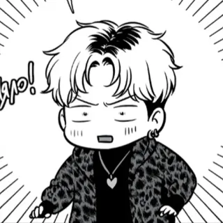 🖤 kapo! Cartone animato, Anime, Manga, Carino, Stampa leopardata, Irritato telegram sticker