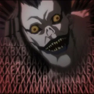 🌟 Ryuk Death Note anime, death note, ryuk, shinigami, horror telegram sticker