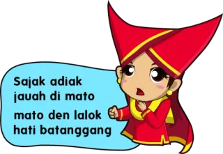💋 Sajak adiak
jauah di mato
mato den lalok
hati batanggag telegram sticker