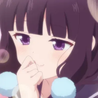💕 anime, girl, cute, cartoon, purple, kawaii telegram sticker
