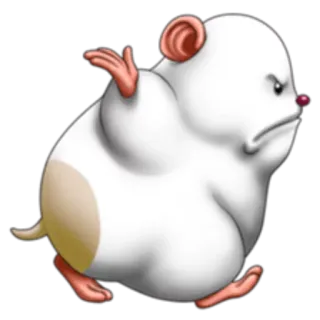 😒 mouse, angry, white, animal, cartoon telegram sticker