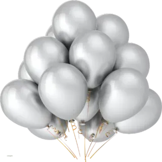 Ⓜ️ Ballons, Silber, Feier, Party, Dekoration whatsapp sticker