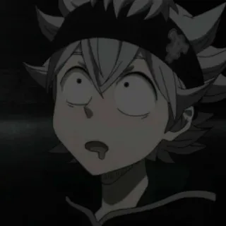 🐾 Asta Black Clover anime, manga, funny, shocked, Asta, Black Clover telegram sticker