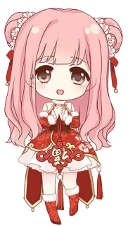 😌 Anime, Chibi, Kawaii, Carino, Ragazza, Cartone animato, Manga telegram sticker