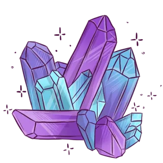 💎 cristal, violet, bleu, géologie, minéraux, gemme telegram sticker