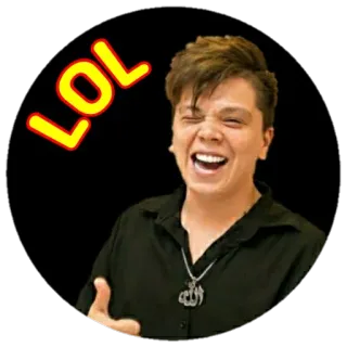 😂 LOL смех, реакция, юмор, смешной, лол telegram sticker