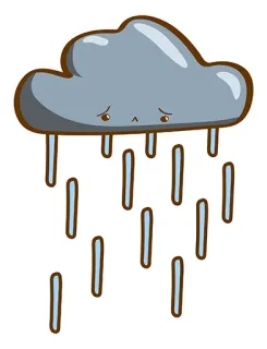 😢 nuvola, pioggia, triste, meteo, tempesta, piangere telegram sticker