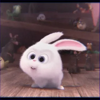 😦 Snowball The Secret Life of Pets Snowball, rabbit, cute, The Secret Life of Pets, cartoon, animal whatsapp sticker