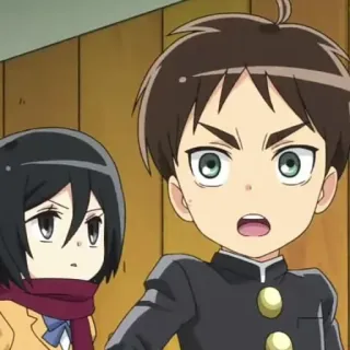 🕶 Eren Yeager Attack on Titan Anime, Eren Yeager, Mikasa Ackerman, Attack on Titan, AoT, Cartoon, Manga telegram sticker
