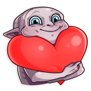 ❤️ Gollum The Lord of the Rings gollum, señor de los anillos, corazón, amor, criatura, smeagol telegram sticker