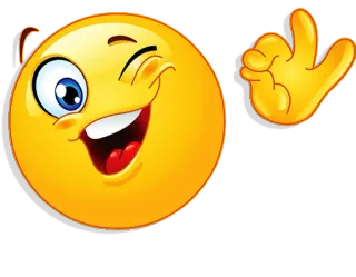 😉 Emoji, Piscadela, Ok, Sorriso, Rosto telegram sticker