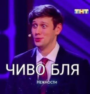 🌟 ЧИВО БЛЯ
НЕЖНОСТИ russian, swear word, expression, face, man, text telegram sticker