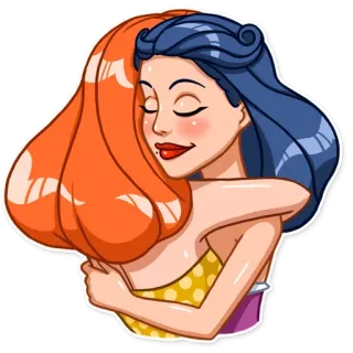 👭 объятие, любовь, привязанность, портрет, ЛГБТ telegram sticker