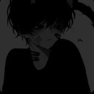 🖤 Anime, Goth, Düster, Cartoon, Emo, Illustration telegram sticker