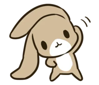 🐰 coelho, fofo, animal, desenho animado, adesivo, sticker whatsapp sticker