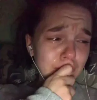 😭 chorando, triste, emocional, retrato, mulher, lágrimas, sentimento telegram sticker