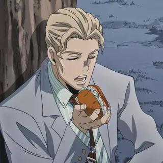 💥 Yoshikage Kira JoJo's Bizarre Adventure Anime, Manga, Sándwich, Personaje, JoJo's Bizarre Adventure whatsapp sticker