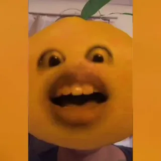 🍊 annoying orange, fruit, funny, orange, cartoon telegram sticker