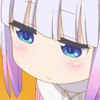 🍽 Kanna Kamui Miss Kobayashi's Dragon Maid Anime, Kanna, Naga, Imut, Kawaii whatsapp sticker