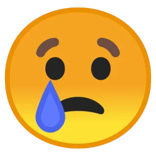 😢 Emoji, Menangis, Sedih, Wajah, Kuning telegram sticker