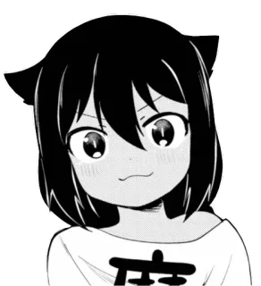 😊 Anime, Manga, Orejas de gato, Lindo, Kawaii telegram sticker