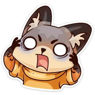 😱 wütend, schockiert, fuchs, cartoon, ausdruck, frustriert, verärgert telegram sticker