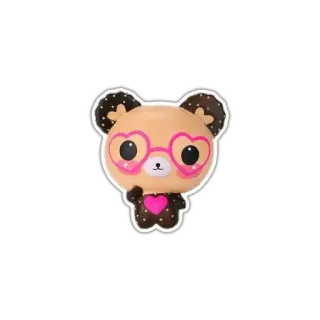 🐨 orso, occhiali, cuore, carino, kawaii, animale whatsapp sticker
