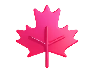 🍁 foglia d'acero, Canada, rosa, natura, foglia telegram sticker