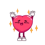 😆 ハート, 漫画, 愛, かわいい, ハッピー, お祝い whatsapp sticker