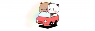 💞 น่ารัก, หมี, รถ, รุ้ง, การ์ตูน telegram sticker