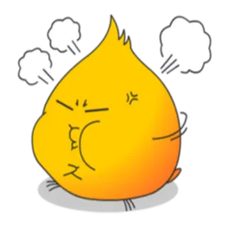 😤 злой, бешеный, разочарованный, мультфильм, эмодзи, огонь, желтый telegram sticker