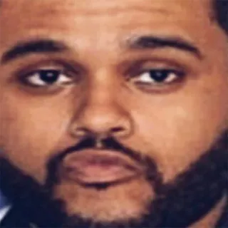 😗 The Weeknd singer, musician, face, portrait telegram sticker