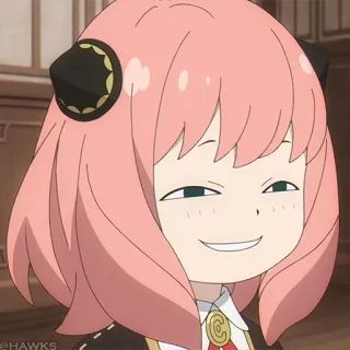 🍥 Anya Forger Spy x Family Anime, Spy x Family, Anya Forger, Cartone animato, Carino telegram sticker