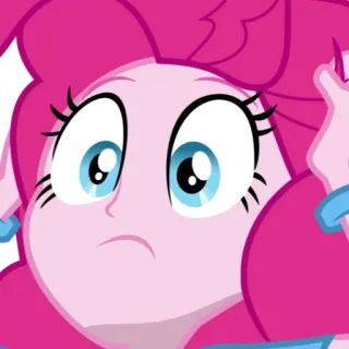 😱 Pinkie Pie My Little Pony мультфильм, пони, розовый, My Little Pony, верховая езда, анимация whatsapp sticker