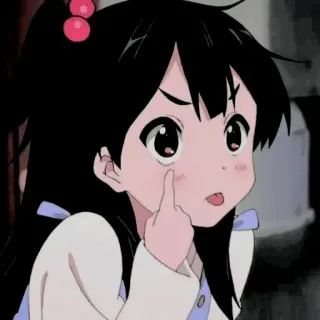 💛 アニメ, 中指, 侮辱的, 漫画 telegram sticker