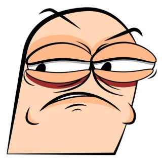 👎 Desenho animado, Rosto, Expressão, Bravo, Irritado telegram sticker