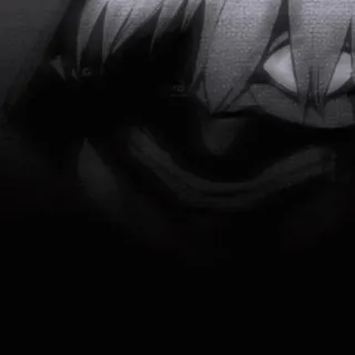 🖤 anime, dark, scary, manga, face, creepy whatsapp sticker