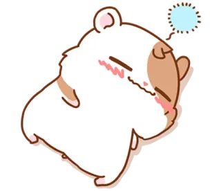 😴 Hamster, niedlich, Tier, Cartoon, Haustier, schläfrig telegram sticker